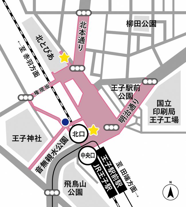 R5JR王子駅周辺MAP